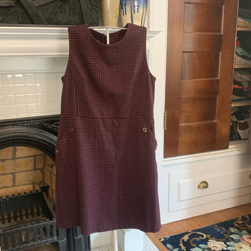 Talbots houndstooth ponte sheath‎ dress. Worn about 4x